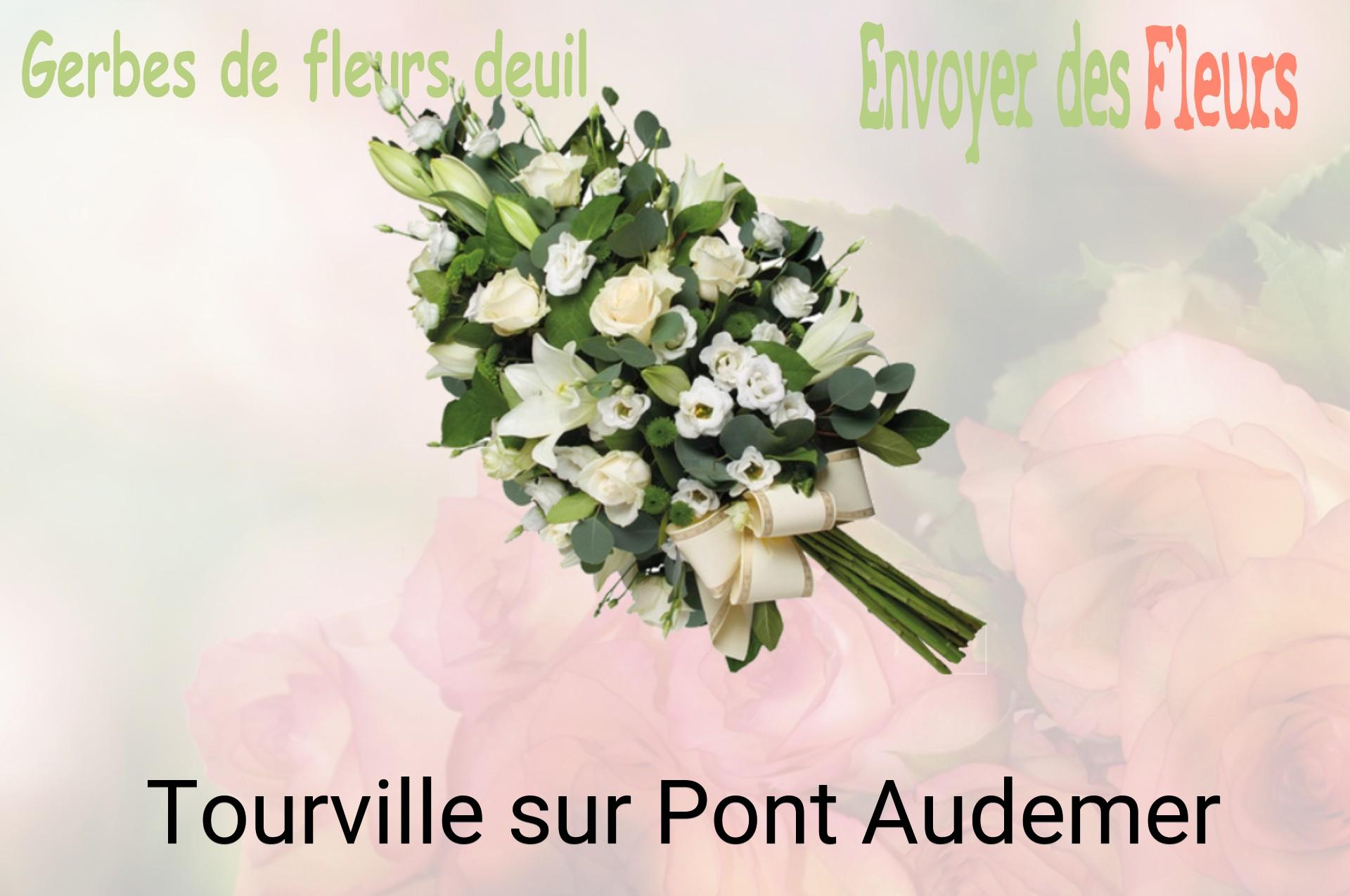 Gerbe de fleurs de deuil livrée à Tourville-sur-Pont-Audemer